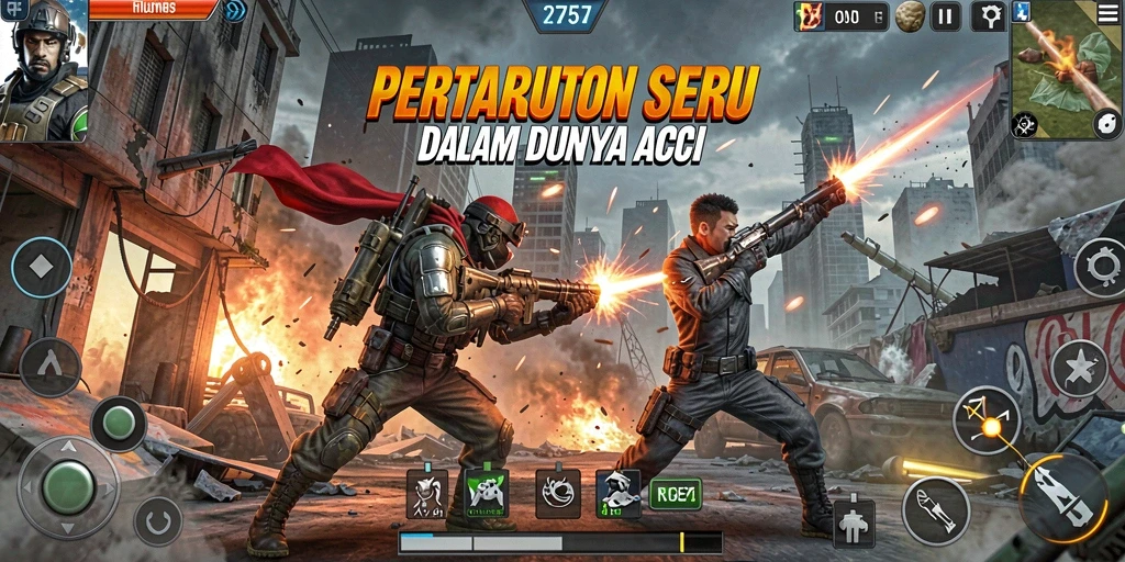 Tampilan gameplay mengesankan dari game Action 2757.