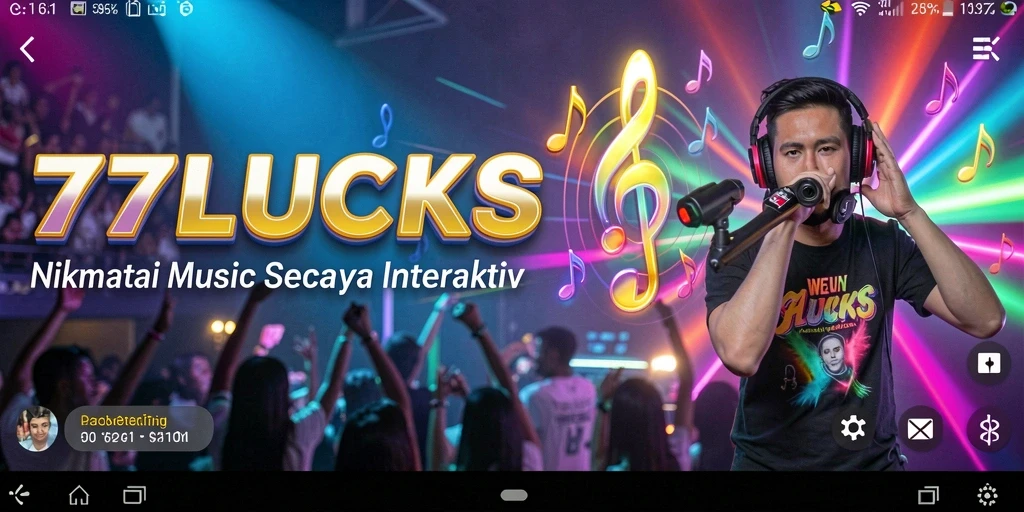 Tampilan gameplay interaktif yang menggugah semangat musik.