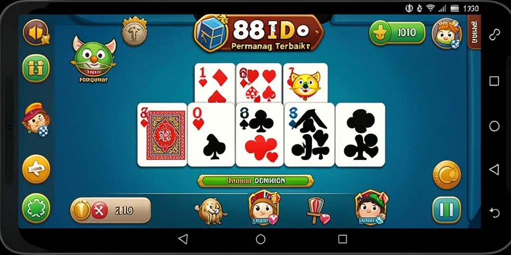 Screenshot gameplay domino yang seru dan menegangkan.