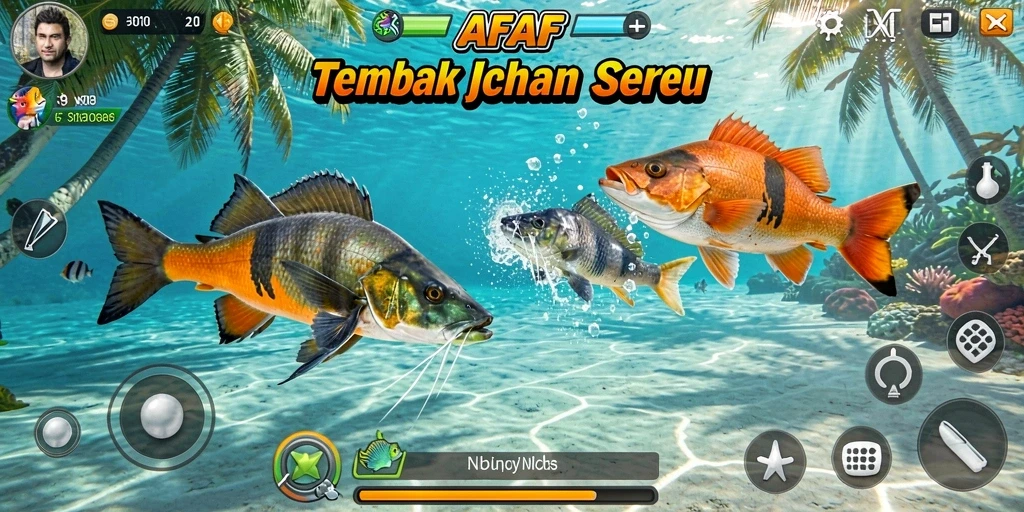 Tampilan gameplay AFAF yang menampilkan aksi seru Tembak Ikan.