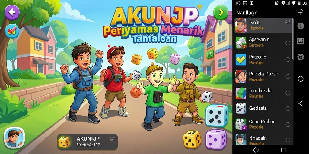 Tampilan gameplay AKUNJP yang menarik dan menantang.