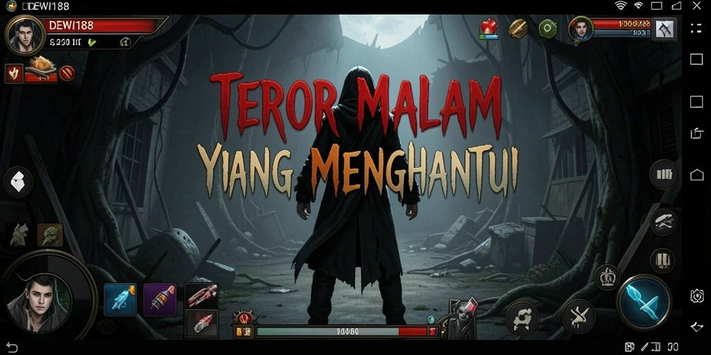 Screenshot gameplay mencekam DEWI188, menampilkan suasana yang menyeramkan.