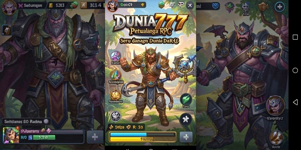 Tangkapan layar gameplay DUNIA777 menunjukkan aksi pertarungan yang mendebarkan.