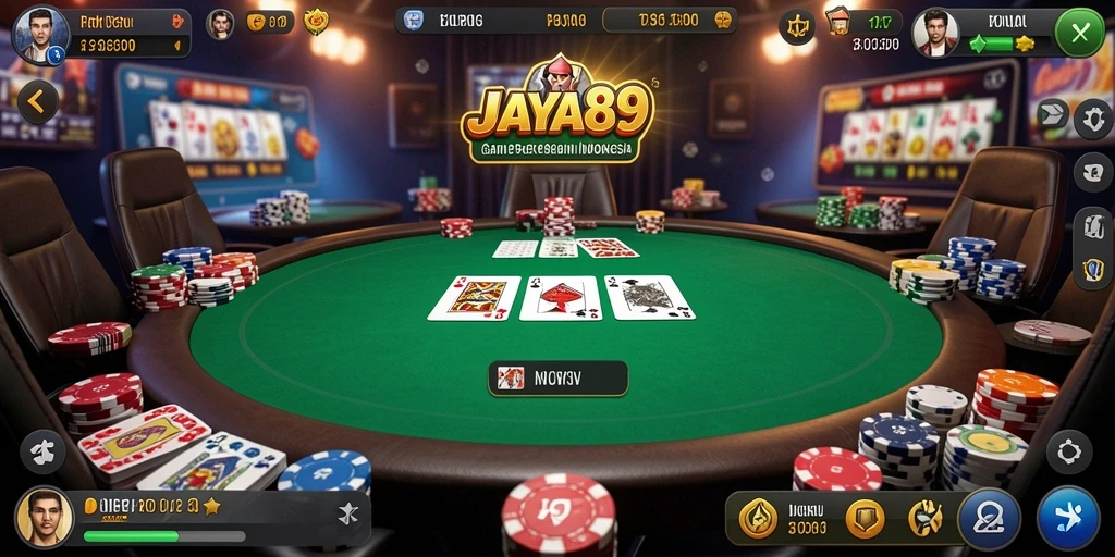 Tampilan gameplay poker yang memukau dan mengasyikkan.