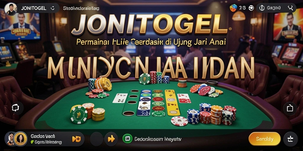 Tampilan gameplay JONITOGEL dengan dealer langsung yang berinteraksi.