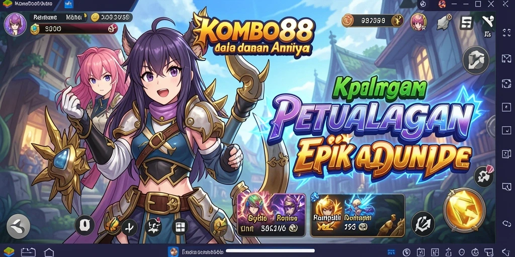 Tampilan menarik dari gameplay KOMBO88 dengan karakter anime.