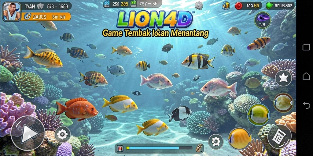 Tampilan gameplay Tembak Ikan yang seru di LION4D.