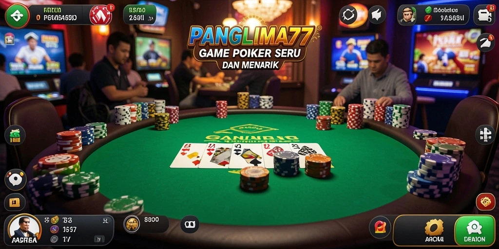 Tampilan gameplay Poker yang menarik di PANGLIMA77.