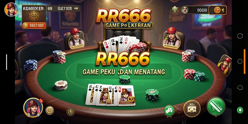 Tampilan permainan poker yang seru di RR666.